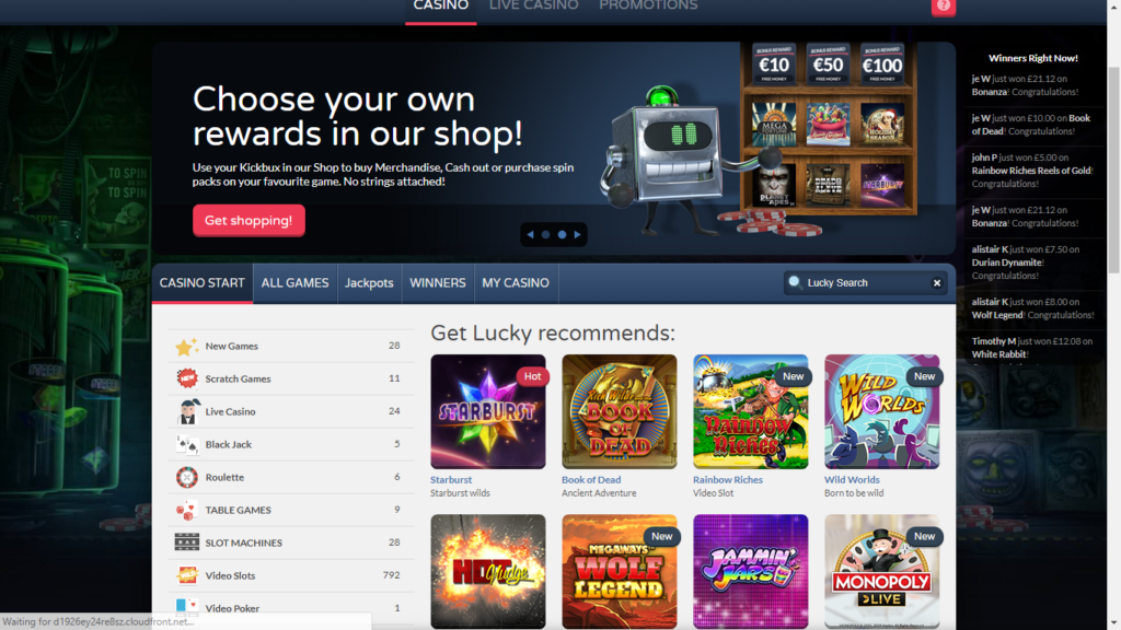 Get Lucky Casino Welcome Bonus And Review For UK Players