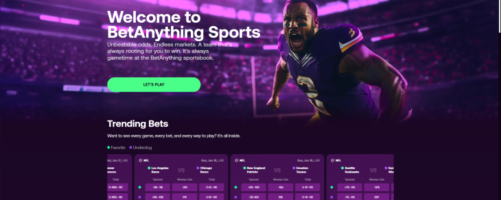 betanything sportsbook 2026 screenshot