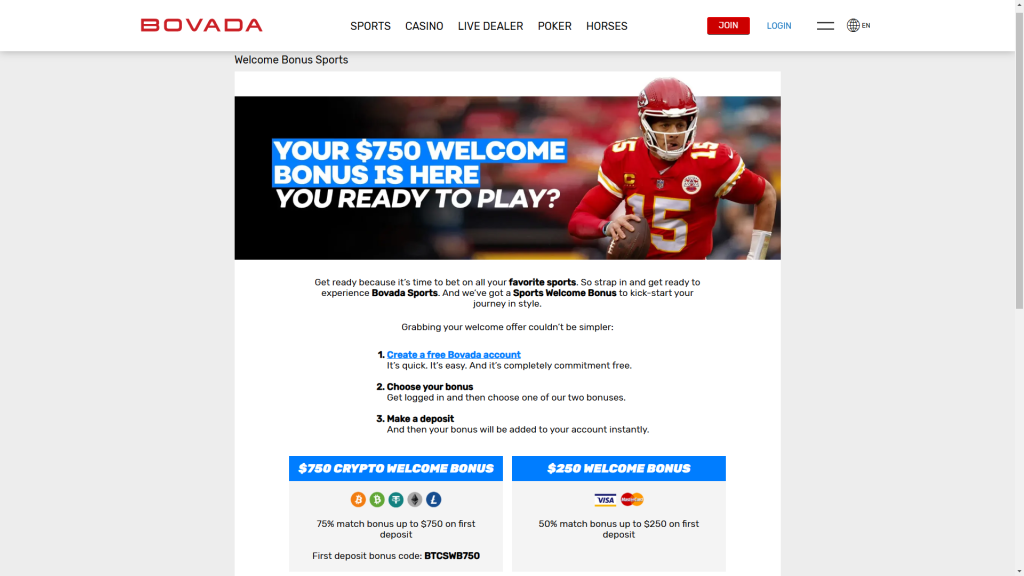 Bovada Super Bowl Bonus