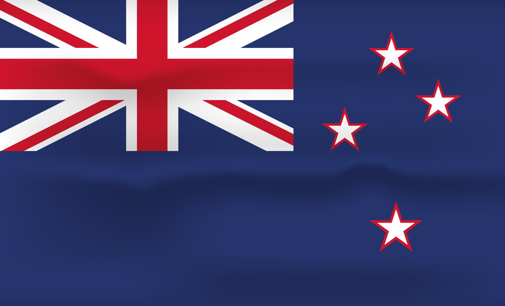 New Zealand Flag Icon and Logo. World National Isolated Flag Ban