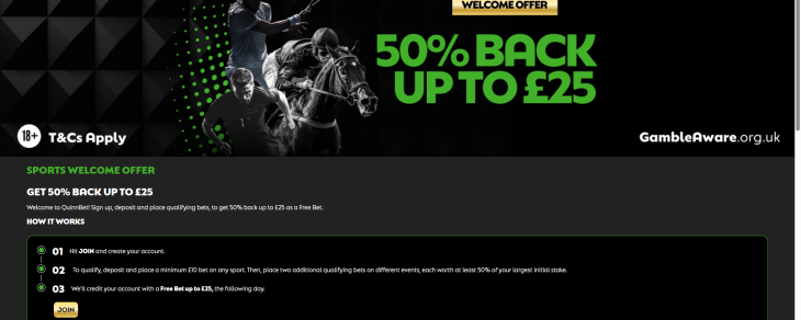 quinnbet sign up offer uk