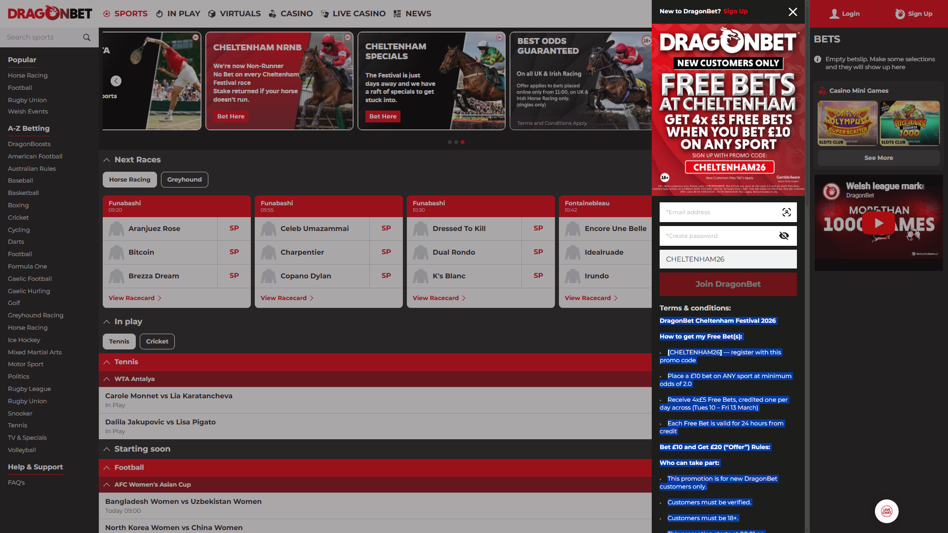 DragonBet Cheltenham Festival 2026 Offer