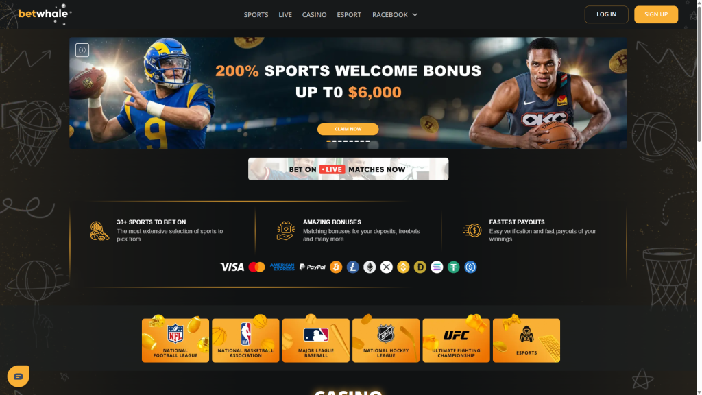 betwhale 200 bonus screenshot