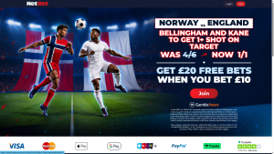 NetBet World Cup 2026 Offer: Bet £10 Get £20 Free Bets + Norway vs England Enhanced Odds
